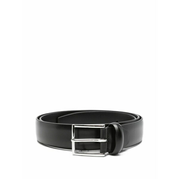 アンダーソンズ メンズ 胴締め 佩び物 Leather buckle belt Black