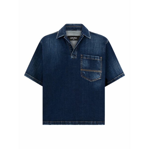 ディースクエアード メンズ プルオーバー トップス Short-sleeves shirt Blue