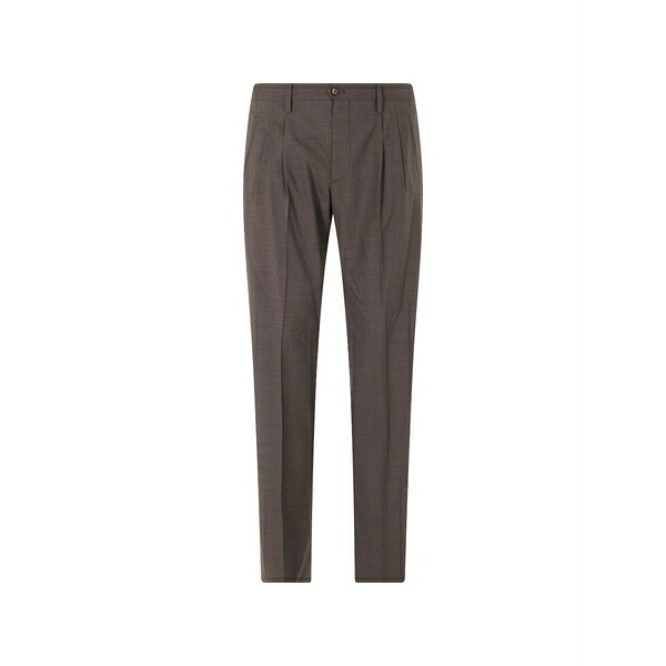 ブリ後押し 1949 メンズ 心地好いズボン下 ボトムス Pleated trousers Brown