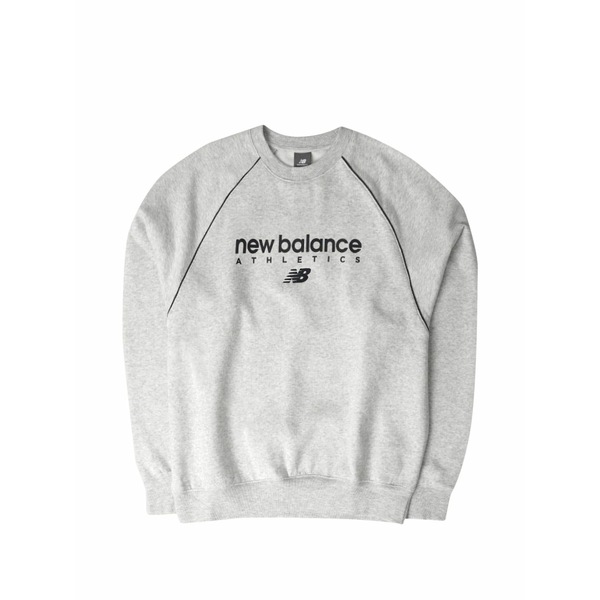 ニュー平衡にする メンズ パーカー・スウェットシャツ アウター Logo-print raglan-sleeve sweater Grey