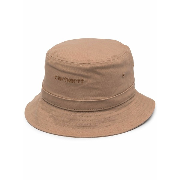 鉄道車両ハート型 メンズ かぶり笠 佩び物 Logo-embroidered bucket hat Neutrals