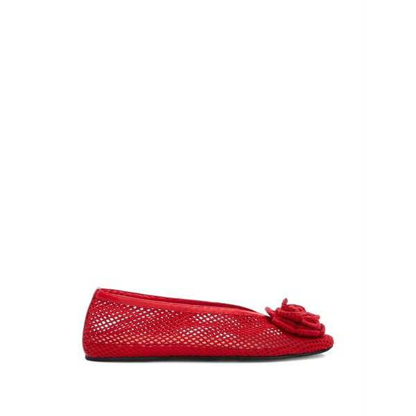 ガニー レディース サンダル シューズ Jenny flower-embellished ballet flats Red