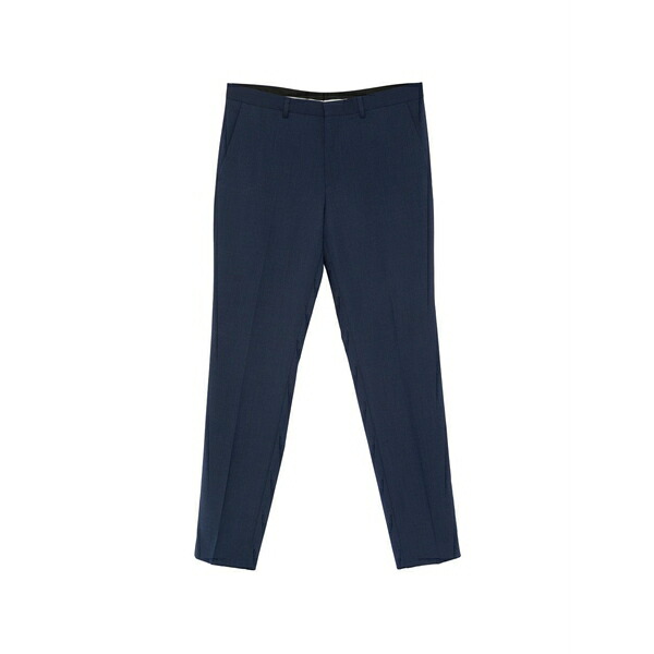 元締め メンズ 心地好いズボン下 ボトムス Flat-front trousers Blue