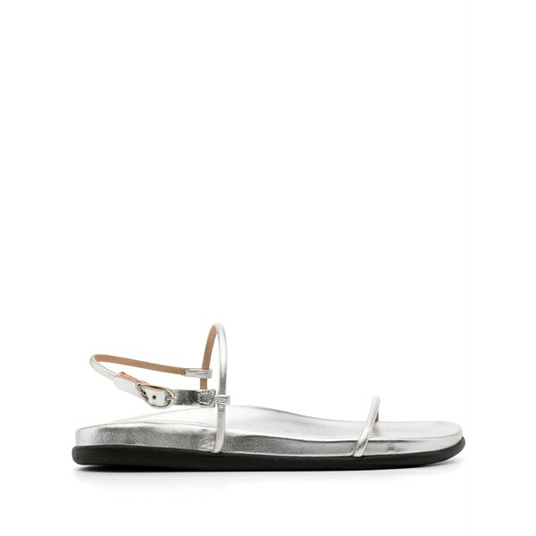 アンシエントグリークサンダル レディース サンダル シューズ Semystra leather flat sandals Silver|asty