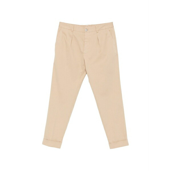 インコテックス メンズ 心地よいズボン下 ボトムス Pleated turn-up trousers Neutrals