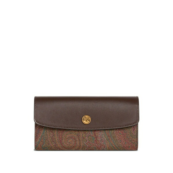 エトロ レディース 札入れ 佩び物 Arnica paisley-print wallet Brown