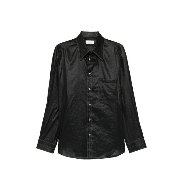 ルメール メンズ プルオーバー トップス Pocket topstitching shirt Black