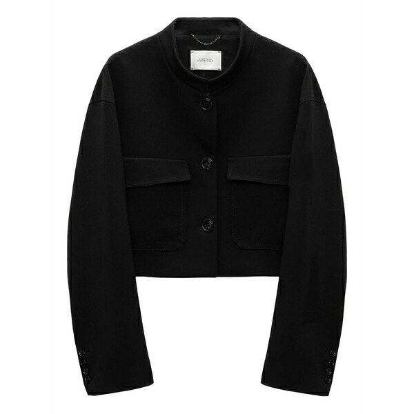 ドロシーシューマッハ レディース 上衣＆上衣 アウター Pocketed cropped jacket Black