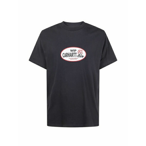 鉄道車両ハート形 メンズ ティーシャツ トップス S/s harlequin bbq t-shirt Black