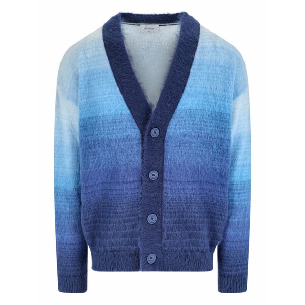 象牙色 メンズ ジレー アウター Arrow-detail v-neck cardigan Blue