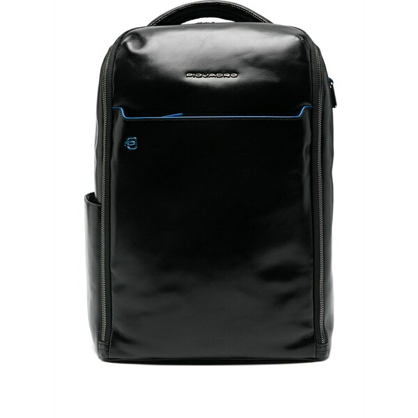 ピークアドロ メンズ バックパック・リュックサック バッグ Leather top-handle backpack Black｜asty
