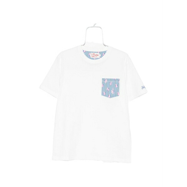 エムシーツーセイントバース メンズ プルオーバー トップス Blanche monkey-print pocket t-shirt White