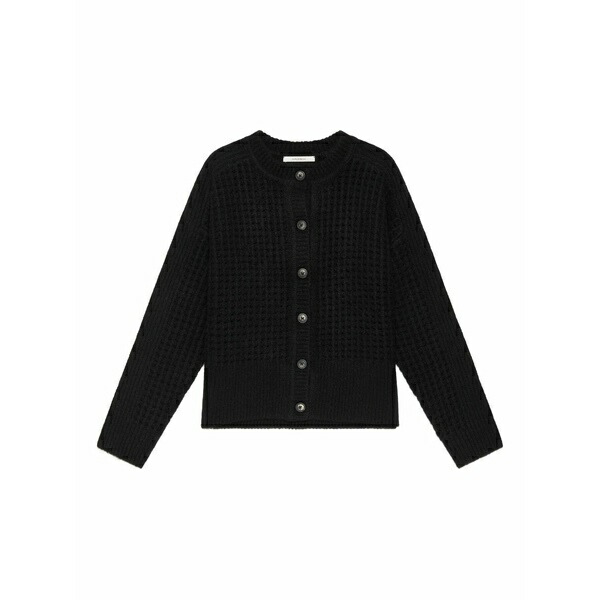 マリパルミ レディース ジレー アウター Waffle-knit cardigan Black