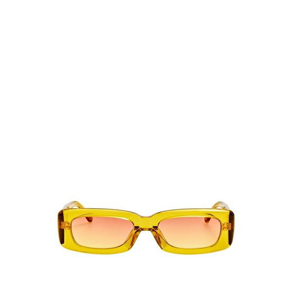 ジ アティコ メンズ サングラス・アイウェア アクセサリー Mini marfa rectangle-frame sunglasses Yellow｜asty