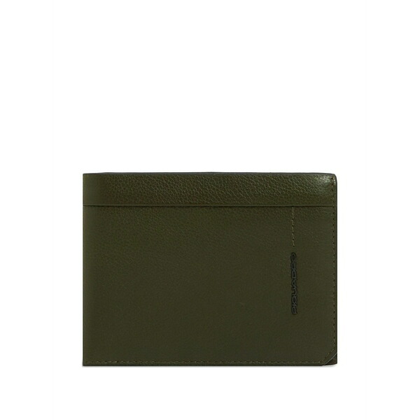 ピークアドロ  メンズ 札入れ 佩び物 Grained leather wallet Green