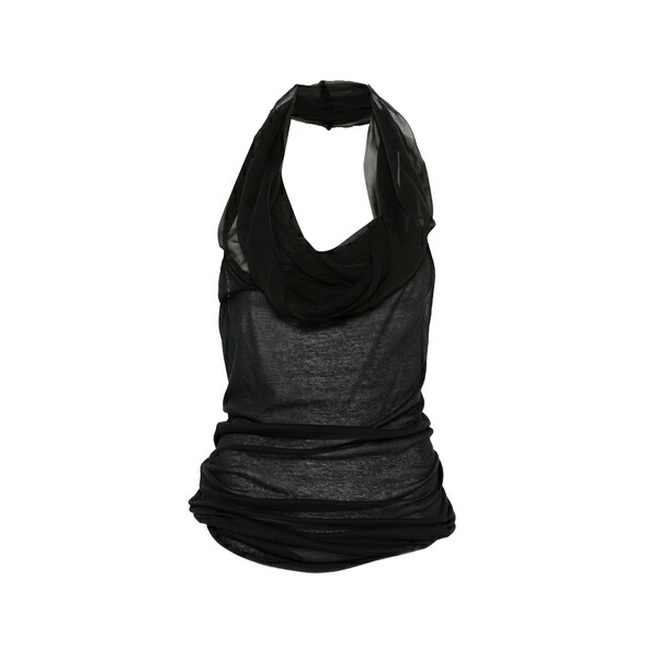 リックオウエンス レディース カットソー トップス Sunburn halterneck tank top Black