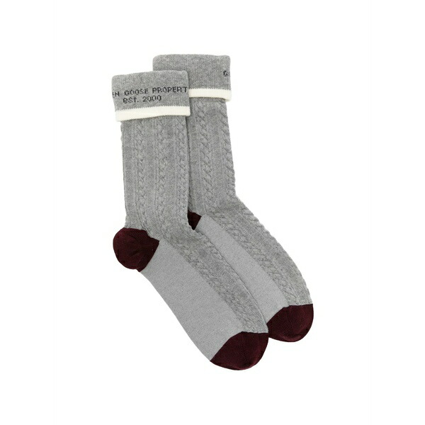 ゴールデングース メンズ ソックス アンダー御召しもの Ribbed socks Grey