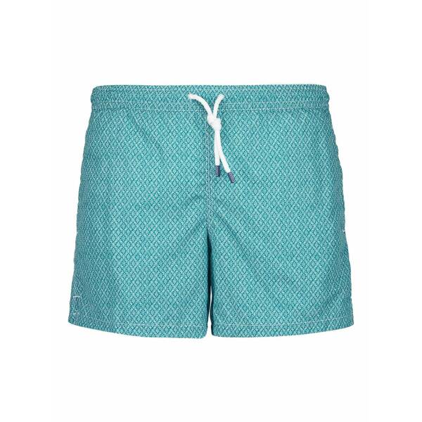 フェデーリ メンズ 心地よいズボン下 ボトムス Madeira printed swim shorts Green