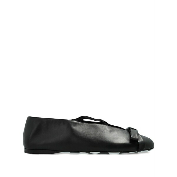 モスキーノ レディース サンダル シューズ Bow-detail leather ballet flats Black