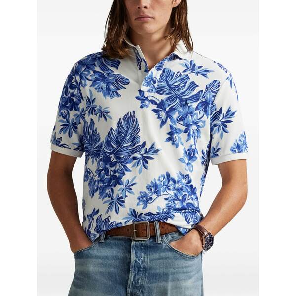 ラルフローレン メンズ スポーツシャツ トップス Floral polo shirt White