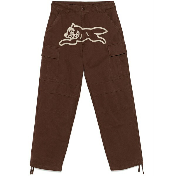 クリーム メンズ 心地好いズボン下 ボトムス Running dog cargo trousers  Brown