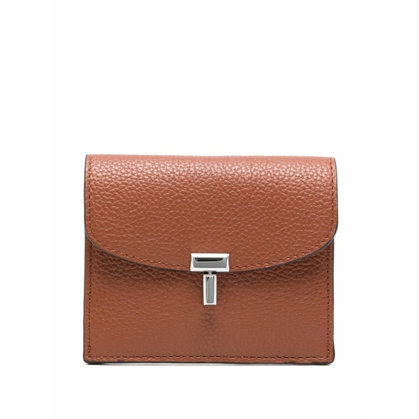 トーテム レディース 金入れ 付属物 T-lock grained cardholder Brown