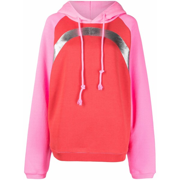 エアル レディース パーカー・スウェットシャツ アウター Colour-blocked cotton hoodie Pink