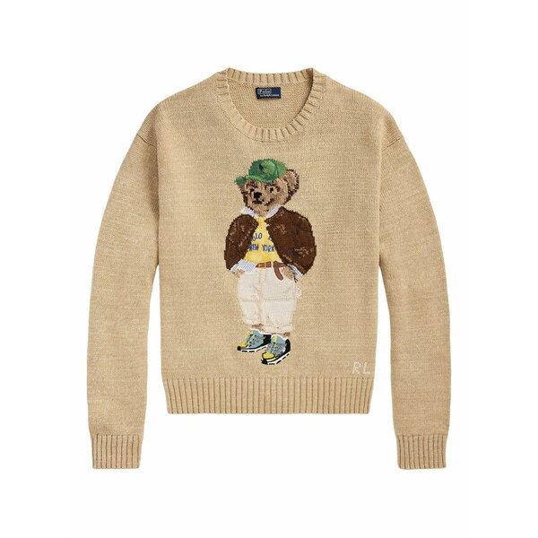 ラルフローレン レディース 編み物\u0026スウェーター アウター Polo bear intarsia-knit sweater Neutrals