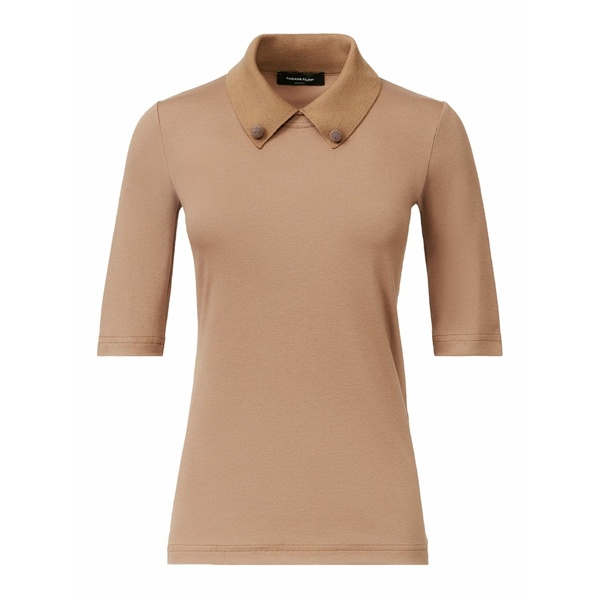 ファビアナ フィリッピ レディース ティーシャツ トップス Embellished-collar short-sleeve top Neutrals