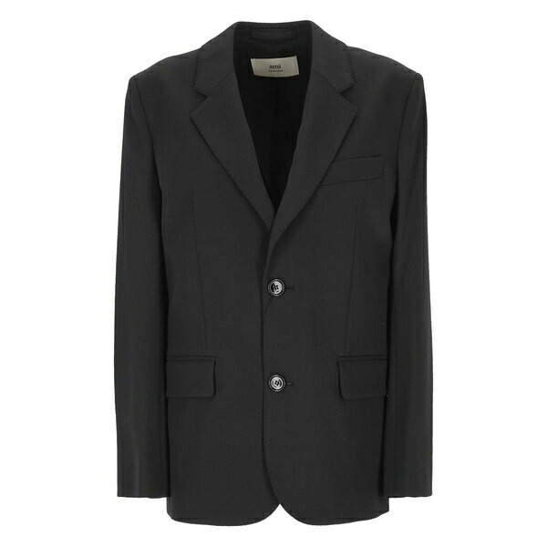 意中の女 レディース 上衣＆上衣 アウター Two-button padded-shoulder blazer Black