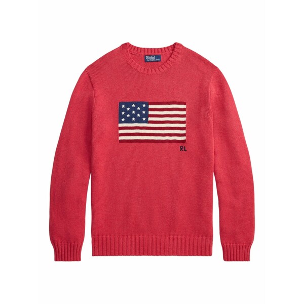 ラルフローレン メンズ 編み物\u0026ティーシャツ アウター Logo-detailing sweater Red
