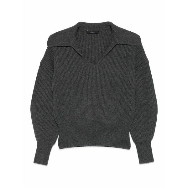 ジョセフ レディース 編み物\u0026スウェーター アウター Polo-collar ribbed sweater  Grey