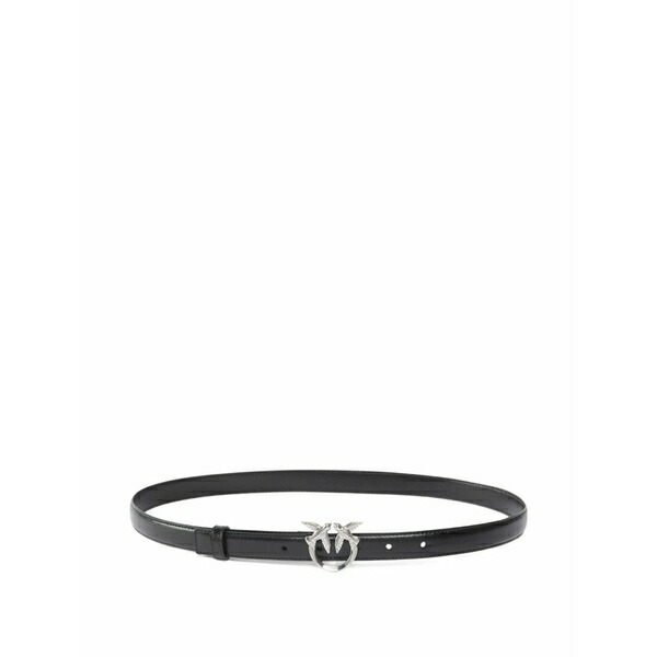 ピンコ レディース 胴締め 佩び物 Buckle lambskin belt Black