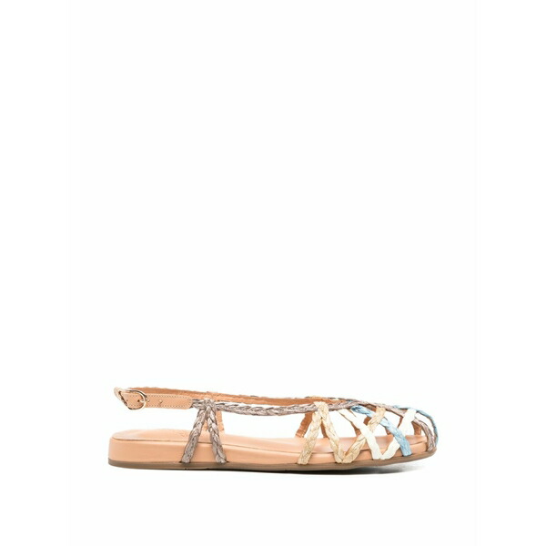 アンシエントグリークサンダル レディース サンダル シューズ Braided raffia sandals Neutrals