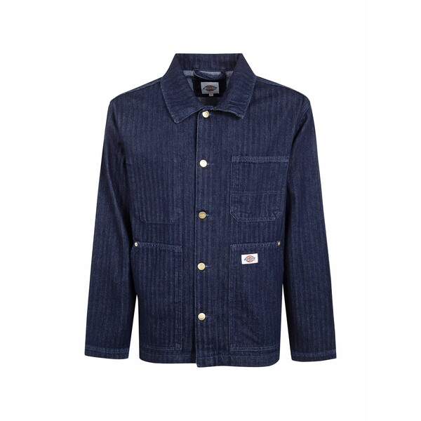 ディッキーズ メンズ 上衣＆上衣 アウター Herringbone-pattern denim jacket Blue