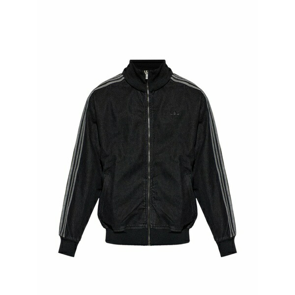 アディダス メンズ 上衣＆上衣 アウター Side-stripe zip-fastening jacket Black