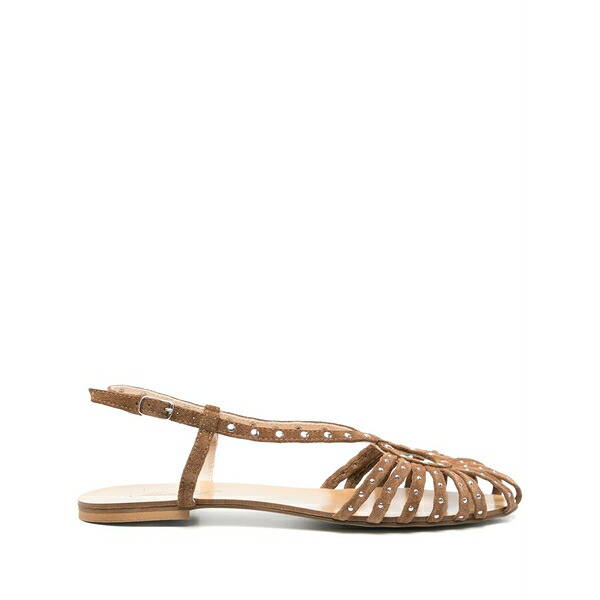アンナ・エフ レディース サンダル シューズ Suede sandals Brown｜asty