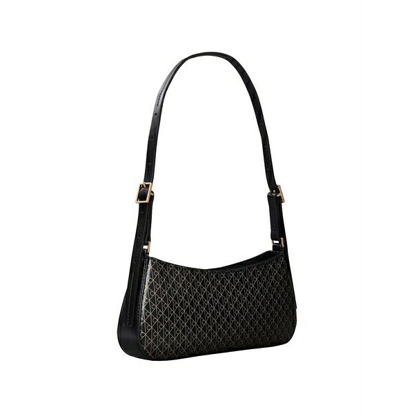 カルバンクライン レディース ショルダーバッグ 御徒面子 Small emblem shoulder bag Black
