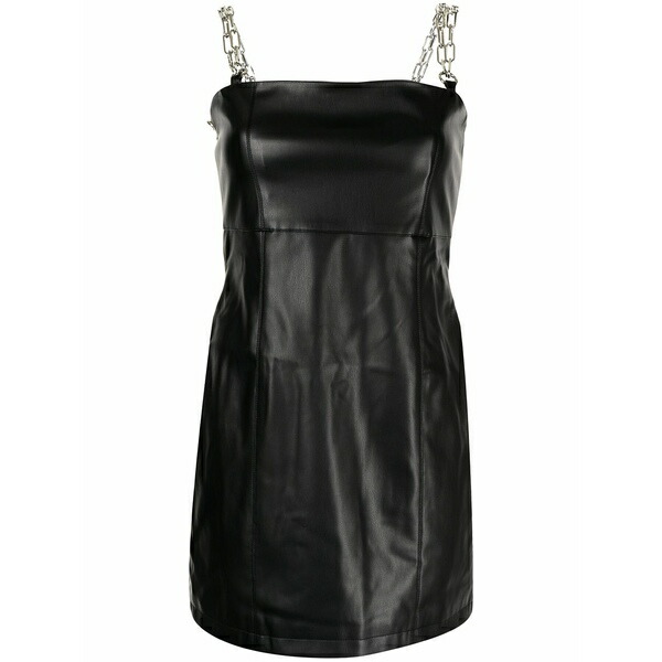 ロック レディース ワンピース トップス Chain strap mini dress Black｜asty