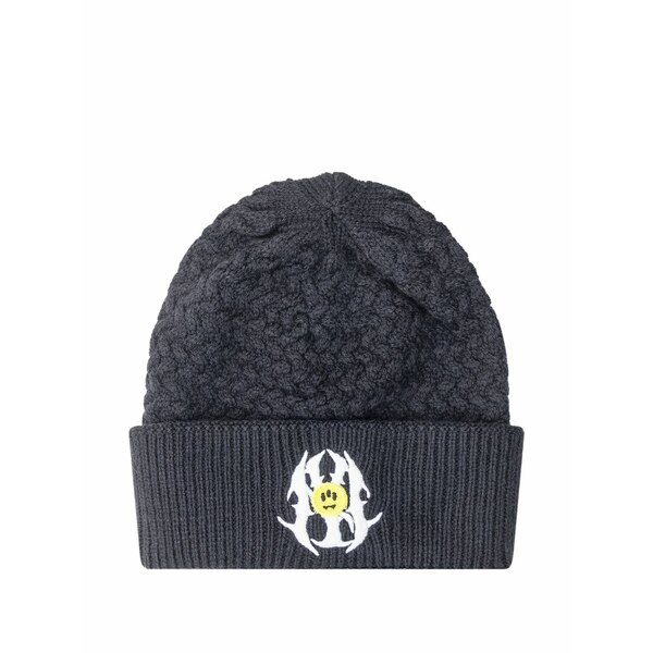 バロウ メンズ かぶり笠 添え物  wool beanie hat Grey