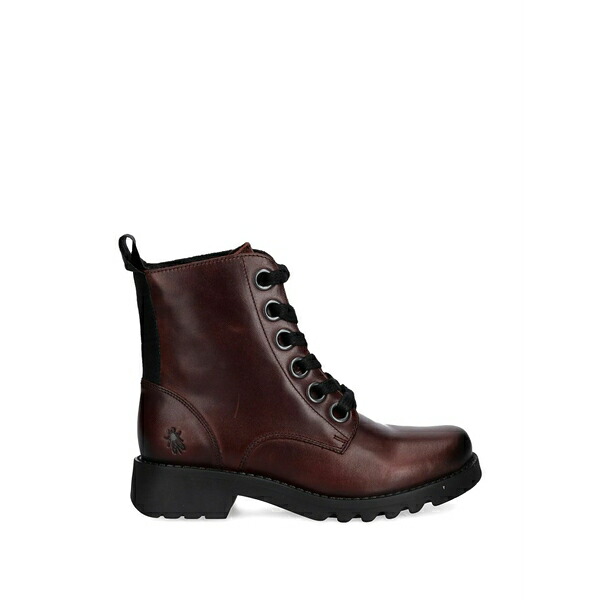 飛球英国の首都 レディース ブーツ シューズ Lace-up pull-tab boots Red