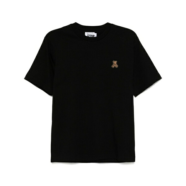 イズエ メンズ ティーシャツ トップス Logo-patch t-shirt Black
