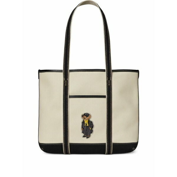 ラルフローレン レディース トートバッグ 御徒面子 Polo bear embroidered small tote bag Neutrals