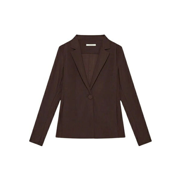 マリパルミ レディース 上衣＆上衣 アウター Single-button notched-lapels jacket Brown