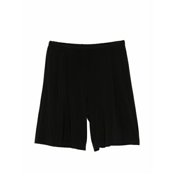ノーマカマリ レディース 心地好いズボン下 ボトムス Pleated bermuda shorts Black