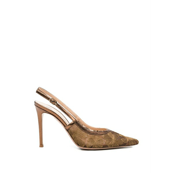 ロベルトフェスタ レディース パンプス シューズ Zeus floral-embroidered mesh pumps Brown