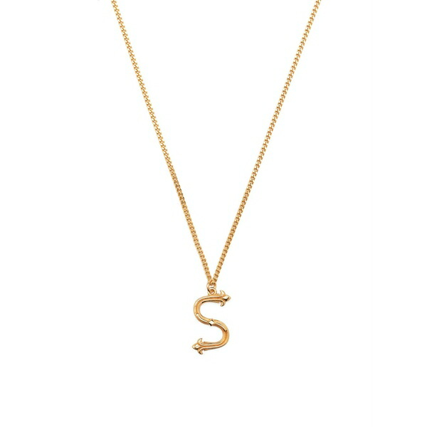 エマニュエレ ビコッキ メンズ 首飾り・チョー鉄道車両 佩び物 S alphabet-pendant necklace Gold