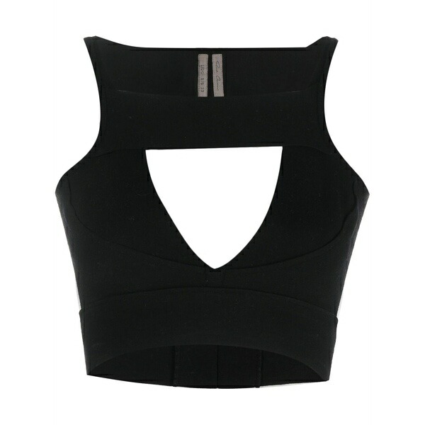 リックオウエンス レディース 編み物\u0026スウェーター アウター Cut-out detail knit top Black