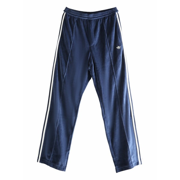 アディダス メンズ 心地好いズボン下 ボトムス Velvet-texture track pants Blue