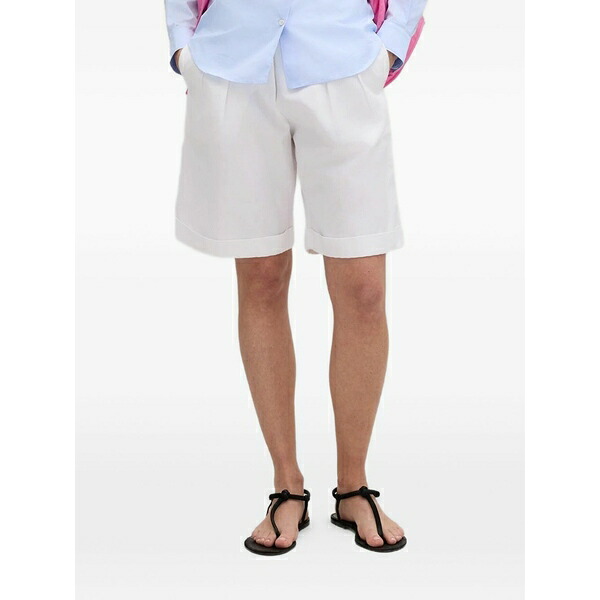 アスペジ レディース 心地よいズボン下 ボトムス Cotton-linen shorts Black